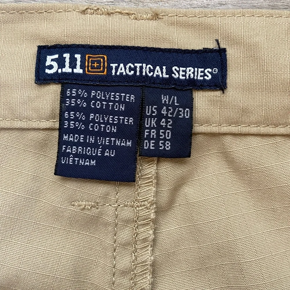 5.11 Tactical Men’s Cargo Utility‎ Pants 42X30 Tan Workwear Military Workforce